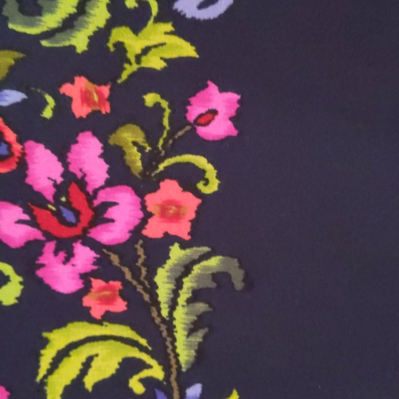 WISP by LONDON TIMES* soft stretch floral Bell sleeve shift dress size 16 - Picture 5 of 6